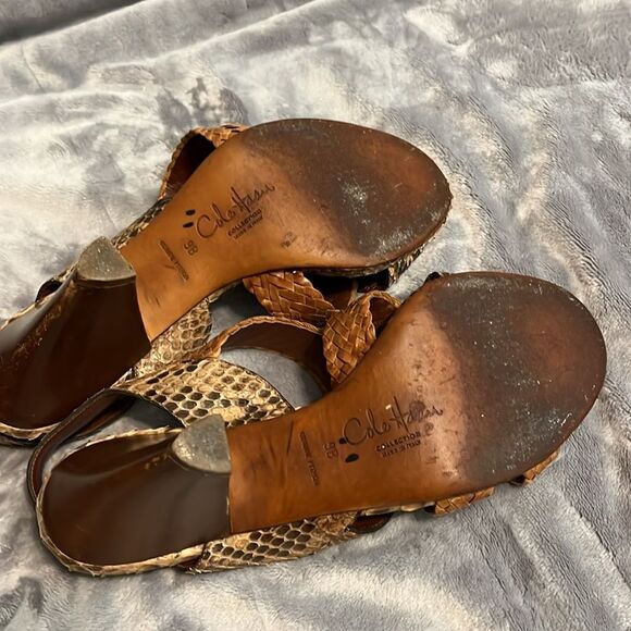 Cole Haan Snakeskin Genuine Python Women's Heels - Picture 7 of 9